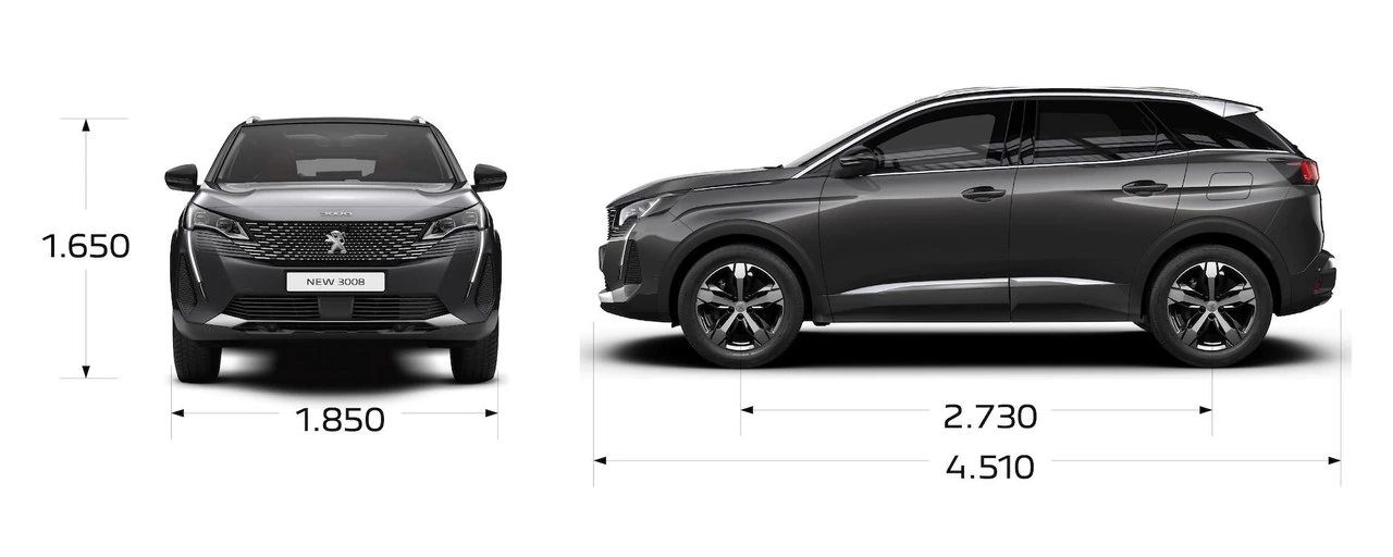 Kích thước tổng thể Peugeot 3008